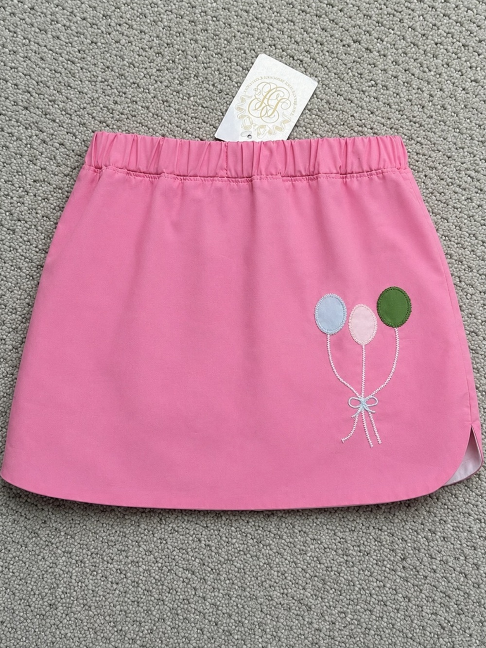 The Beaufort Bonnet Company Pink Skirt with Balloon Appliqué